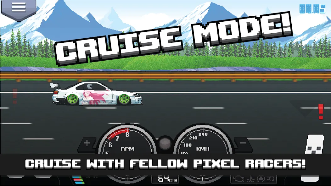 Pixel Car Racer (Пиксельный гоночный автомобиль) [МОД: Меню, Бесконечные монеты и Открытые уровни] Screenshot 4