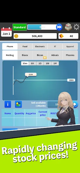 Stock Game - Capitalism [МОД: Много денег, Монет и Все открыто] Screenshot 1