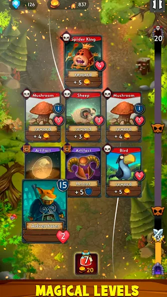 Card Dungeons: Rouge RPG (Кард Данжены) [МОД: Много денег, Монет и Все открыто] Screenshot 3