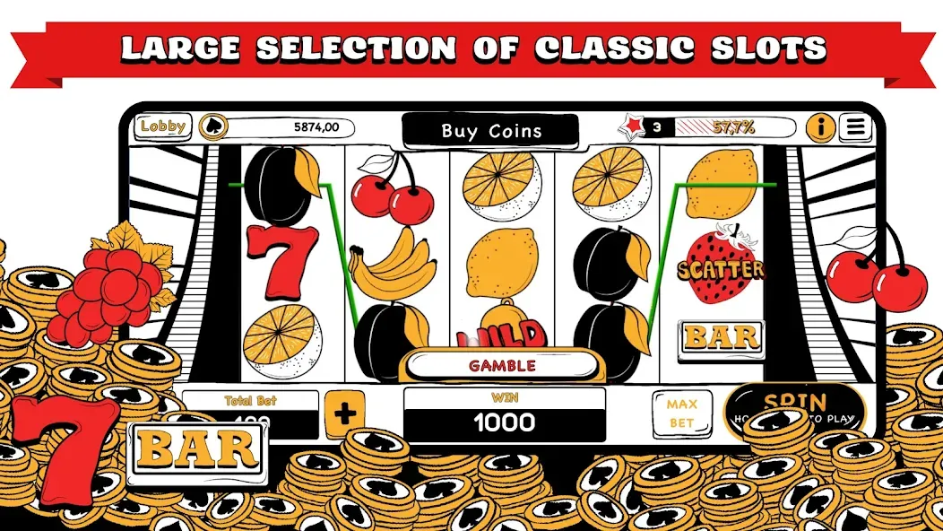 B&W Casino [МОД: Все открыто, Дополнительные деньги и Меню MOD] Screenshot 2