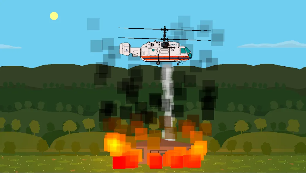 Pixel Helicopter Simulator (Пиксельный симулятор вертолета) [МОД: Много монет, Открытые уровни и Мега MOD] Screenshot 2