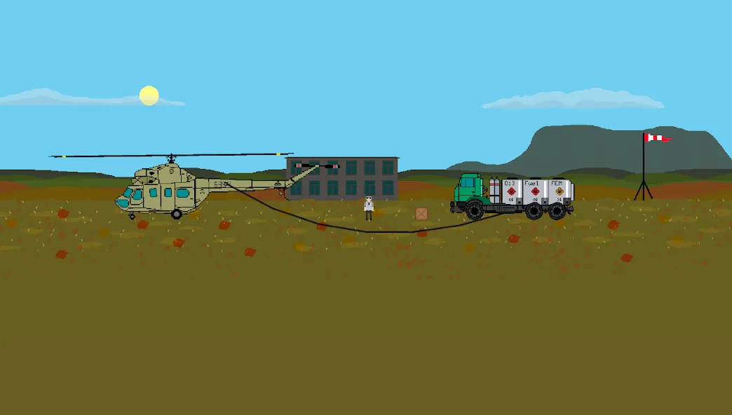 Pixel Helicopter Simulator (Пиксельный симулятор вертолета) [МОД: Много монет, Открытые уровни и Мега MOD] Screenshot 3