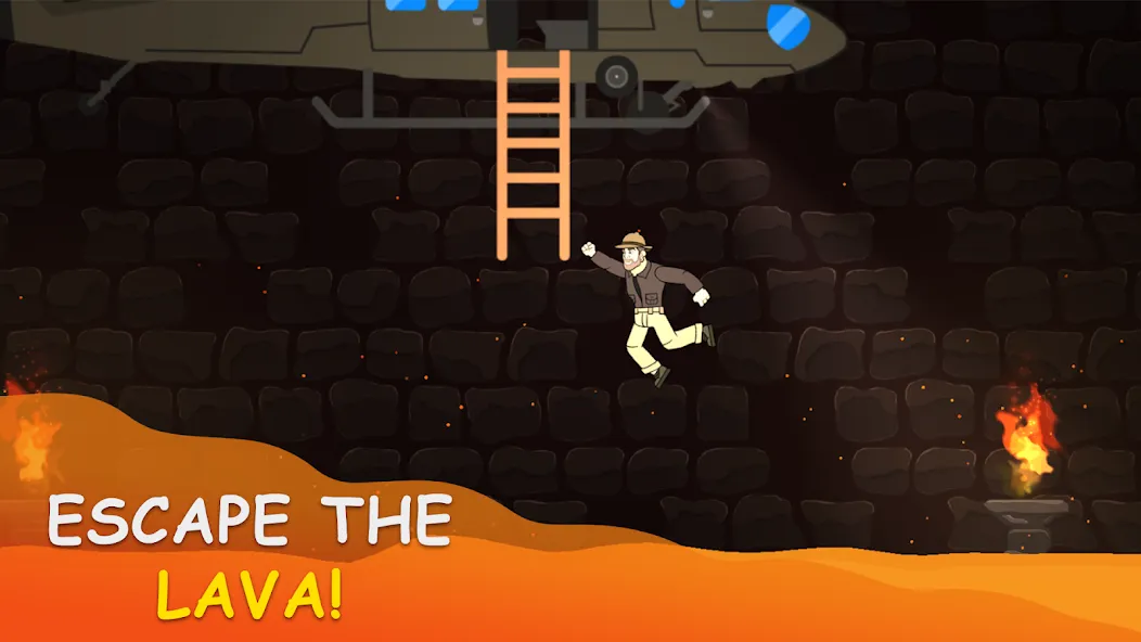 Volcano Escape (Вулканическое бегство) [МОД: Меню, Бесконечные монеты и Открытые уровни] Screenshot 2
