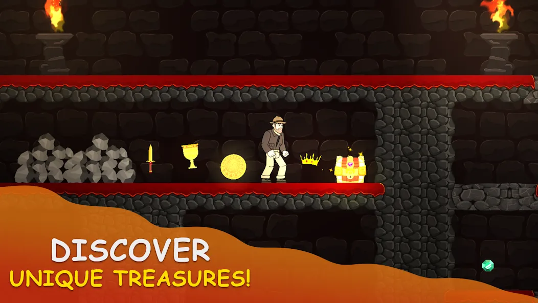 Volcano Escape (Вулканическое бегство) [МОД: Меню, Бесконечные монеты и Открытые уровни] Screenshot 3