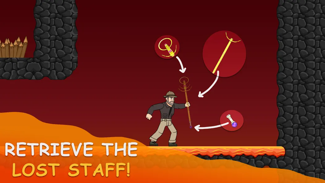 Volcano Escape (Вулканическое бегство) [МОД: Меню, Бесконечные монеты и Открытые уровни] Screenshot 5