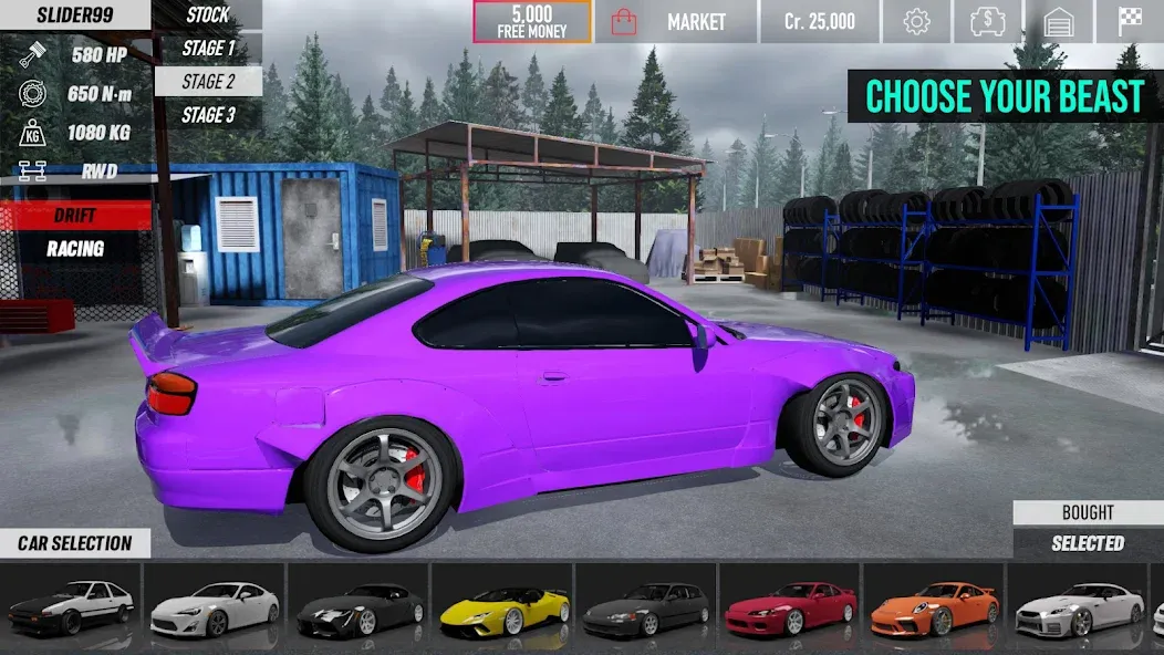 The Touge (Зе Тоуге) [МОД: Меню, Бесконечные монеты и Открытые уровни] Screenshot 1