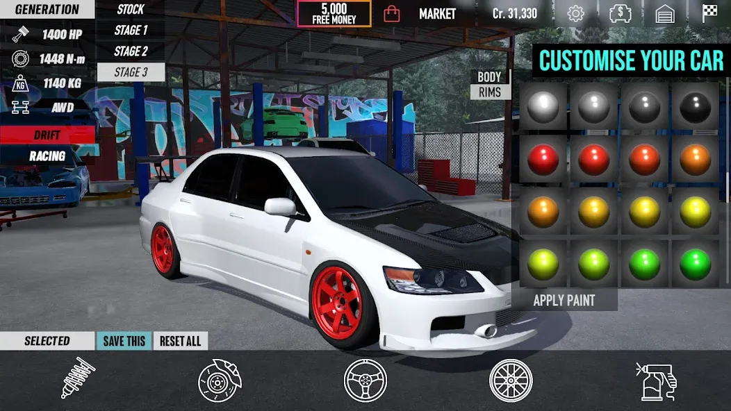 The Touge (Зе Тоуге) [МОД: Меню, Бесконечные монеты и Открытые уровни] Screenshot 4