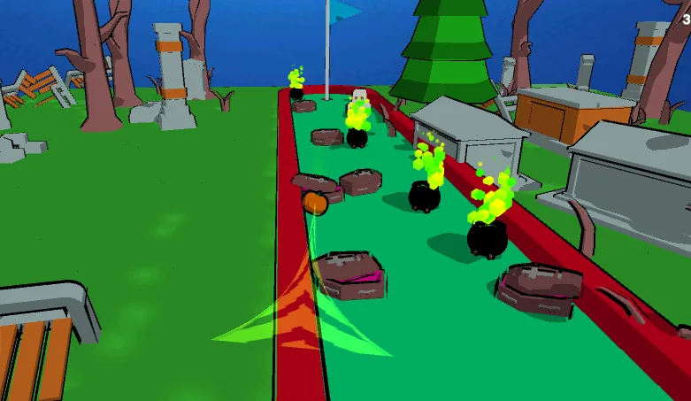 MiniGolf Madness: Halloween (МиниГольф безумие) [МОД: Много монет, Открытые уровни и Мега MOD] Screenshot 1