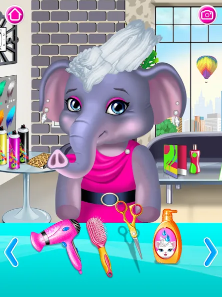 Beauty salon: hair salon [МОД: Все открыто, Дополнительные деньги и Меню MOD] Screenshot 1