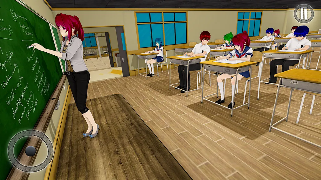 Anime Girl School Teacher 3D [МОД: Все открыто, Дополнительные деньги и Меню MOD] Screenshot 2
