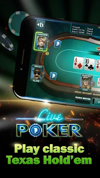 Live Poker Tables–Texas holdem [МОД: Бесконечные деньги, Монеты и Мега MOD] Screenshot 1