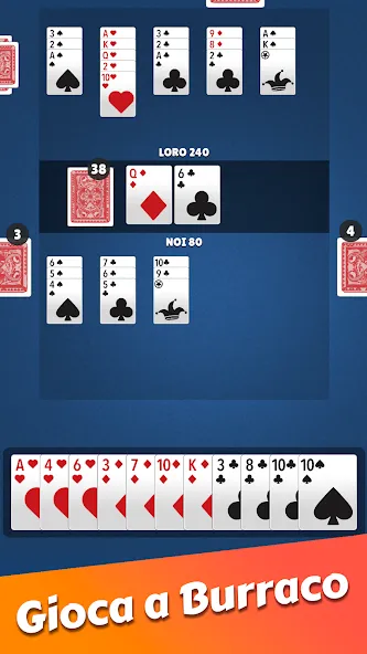 Burraco classico carte online (Буррако классико картэ онлайн) [МОД: Много монет, Открытые уровни и Мега MOD] Screenshot 1
