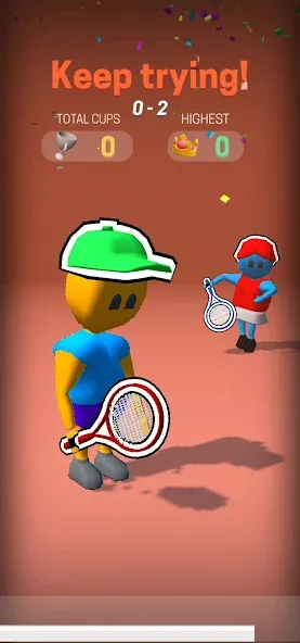 Deuce Hit! (Tennis) [МОД: Меню, Бесконечные монеты и Открытые уровни] Screenshot 2