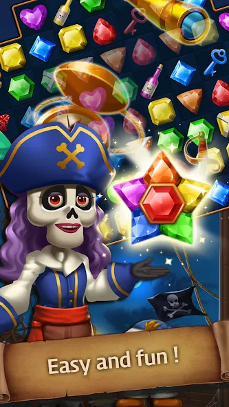 Jewels Ghost Ship: jewel games (Джуэлз Гост Шип) [МОД: Много монет, Открытые уровни и Мега MOD] Screenshot 3