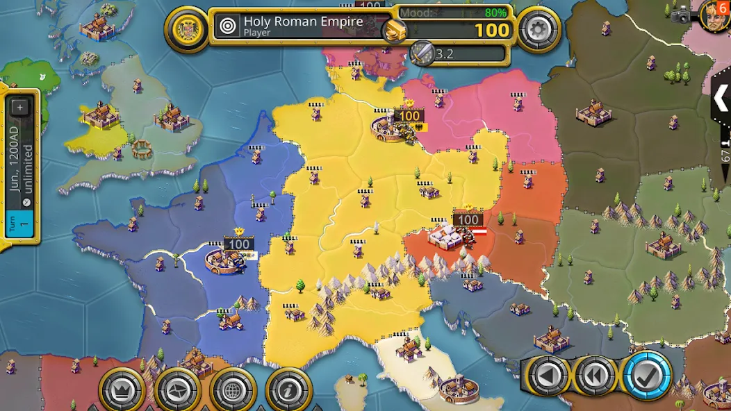 Age of Conquest IV (Эйдж оф Конквест ) [МОД: Меню, Бесконечные монеты и Открытые уровни] Screenshot 1