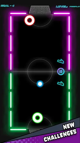Air Hockey Glow HD Ultimate 2D (Эйр) [МОД: Много монет, Открытые уровни и Мега MOD] Screenshot 1