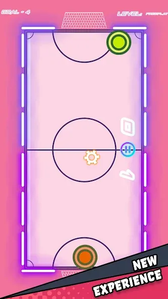 Air Hockey Glow HD Ultimate 2D (Эйр) [МОД: Много монет, Открытые уровни и Мега MOD] Screenshot 2