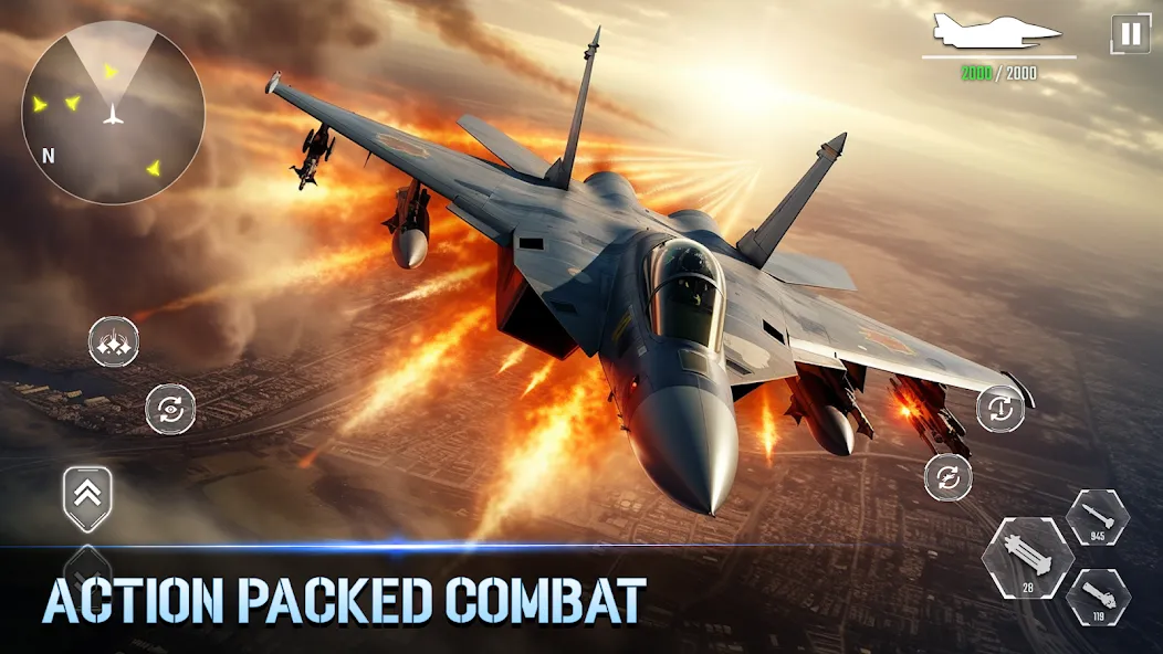 Aircraft Strike: Jet Fighter [МОД: Все открыто, Дополнительные деньги и Меню MOD] Screenshot 1