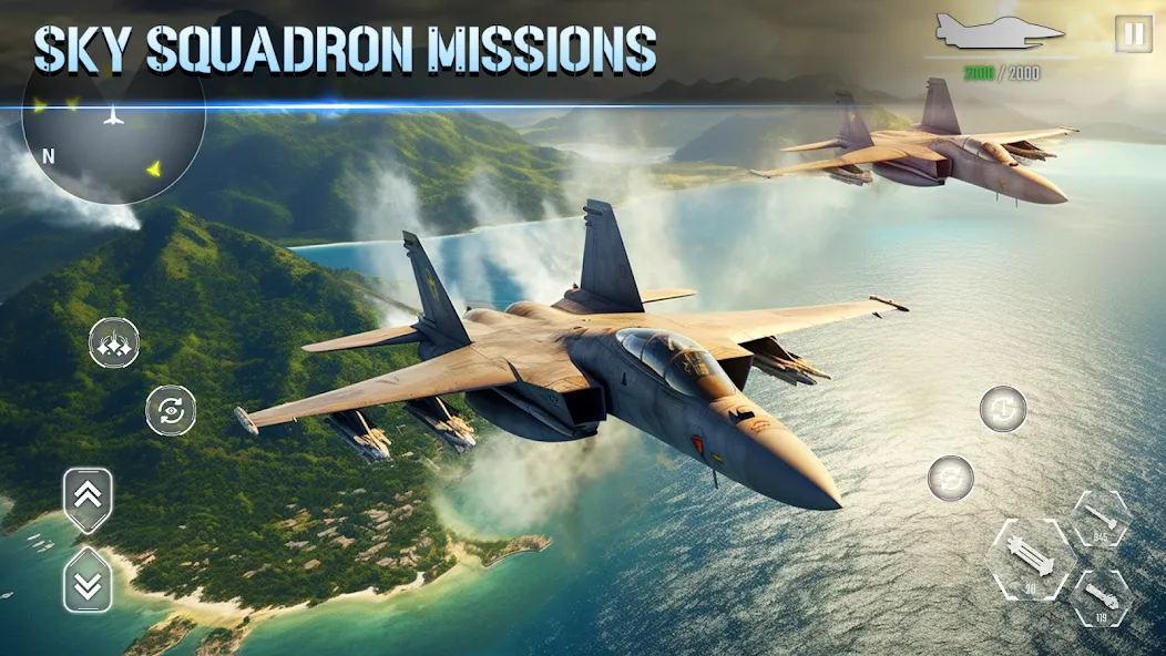 Aircraft Strike: Jet Fighter [МОД: Все открыто, Дополнительные деньги и Меню MOD] Screenshot 3