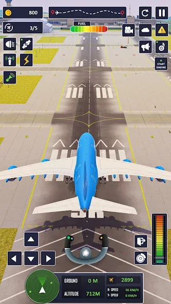 Airplane Game Flight Simulator [МОД: Меню, Бесконечные монеты и Открытые уровни] Screenshot 2