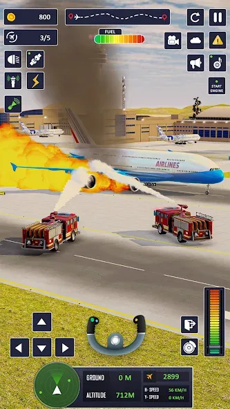 Airplane Game Flight Simulator [МОД: Меню, Бесконечные монеты и Открытые уровни] Screenshot 5
