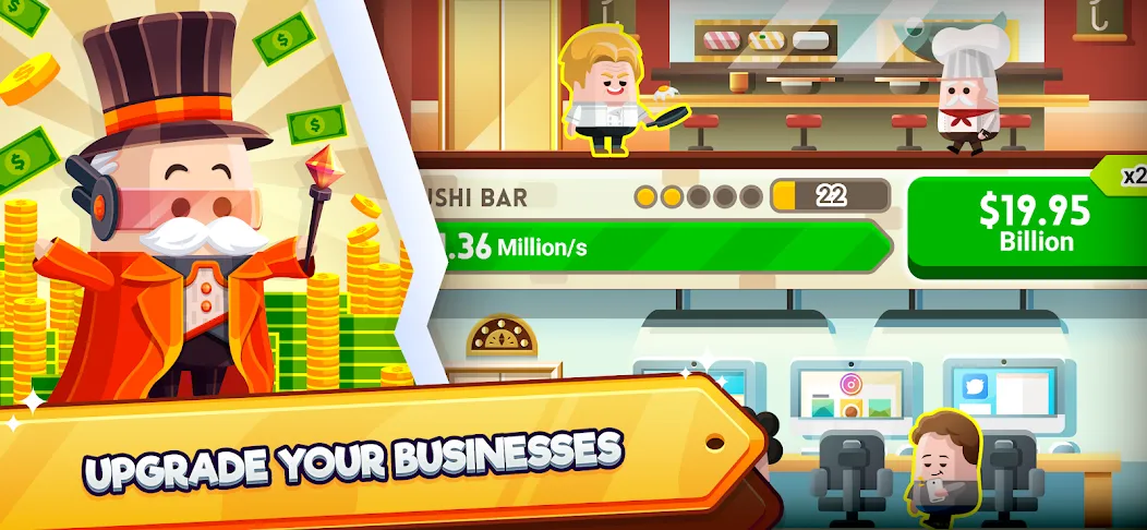 Cash, Inc. Fame & Fortune Game [МОД: Много денег, Монет и Все открыто] Screenshot 3