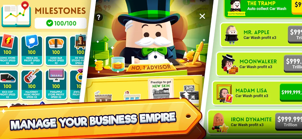 Cash, Inc. Fame & Fortune Game [МОД: Много денег, Монет и Все открыто] Screenshot 4