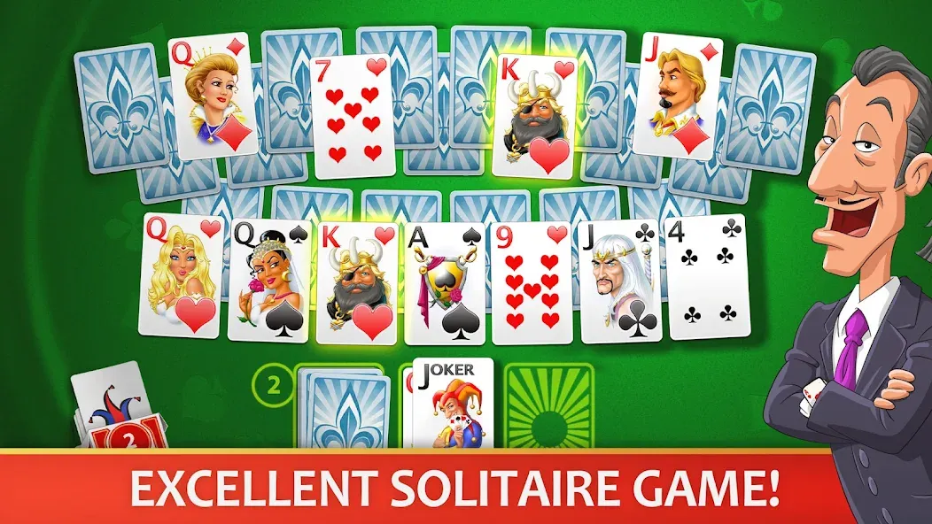 Solitaire Perfect Match [МОД: Много монет, Открытые уровни и Мега MOD] Screenshot 1