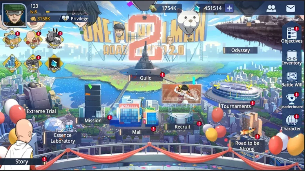 One-Punch Man:Road to Hero 2.0 (Ван) [МОД: Бесконечные деньги, Монеты и Мега MOD] Screenshot 2