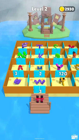 Alphabet Battle: Room Maze (Алфавит батл) [МОД: Много монет, Открытые уровни и Мега MOD] Screenshot 1