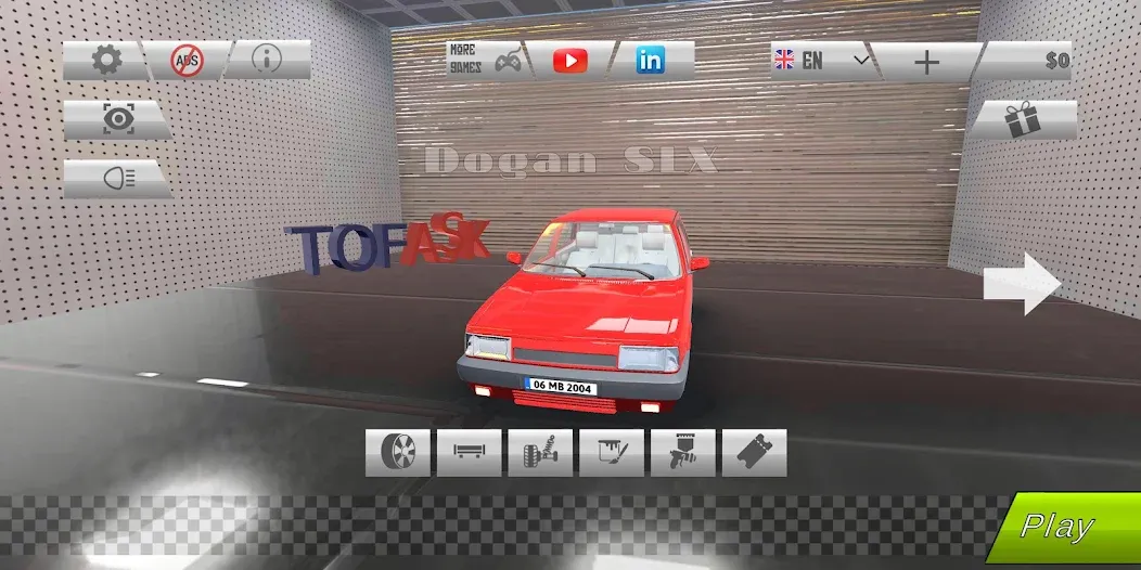 TOFAS Dogan SLX Simulation [МОД: Меню, Бесконечные монеты и Открытые уровни] Screenshot 1