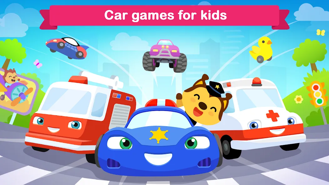 Car games for kids & toddler [МОД: Все открыто, Дополнительные деньги и Меню MOD] Screenshot 1