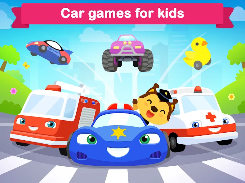 Car games for kids & toddler [МОД: Все открыто, Дополнительные деньги и Меню MOD] Screenshot 5