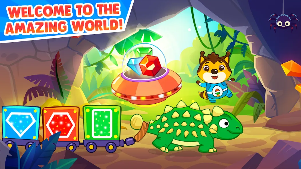 Dinosaur games for toddlers [МОД: Много монет, Открытые уровни и Мега MOD] Screenshot 1