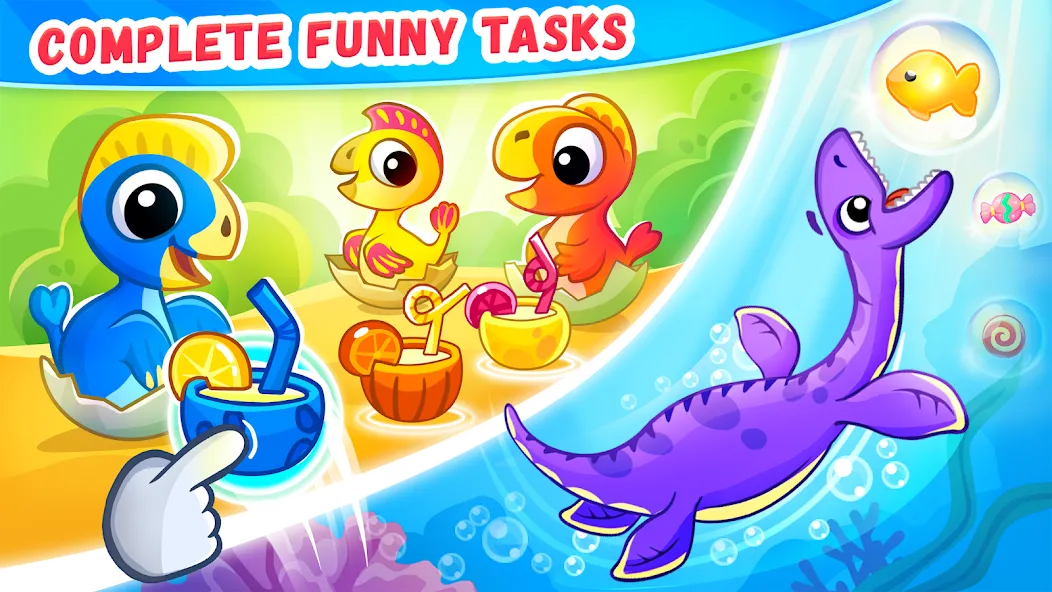 Dinosaur games for kids age 2 [МОД: Бесконечные деньги, Монеты и Мега MOD] Screenshot 3