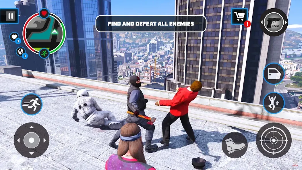 Gangster City: Thug King (Гэнгстер Сити) [МОД: Много монет, Открытые уровни и Мега MOD] Screenshot 5