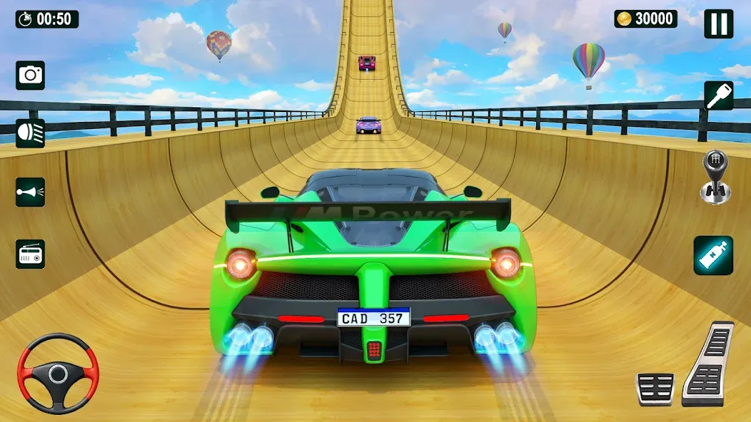 GT Car Stunt 3D: Ramp Car Game [МОД: Бесконечные деньги, Монеты и Мега MOD] Screenshot 1