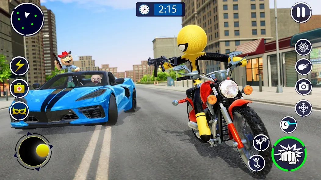 Spider Stickman Rope Hero Game [МОД: Меню, Бесконечные монеты и Открытые уровни] Screenshot 2