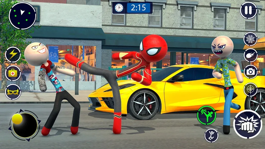 Spider Stickman Rope Hero Game [МОД: Меню, Бесконечные монеты и Открытые уровни] Screenshot 3