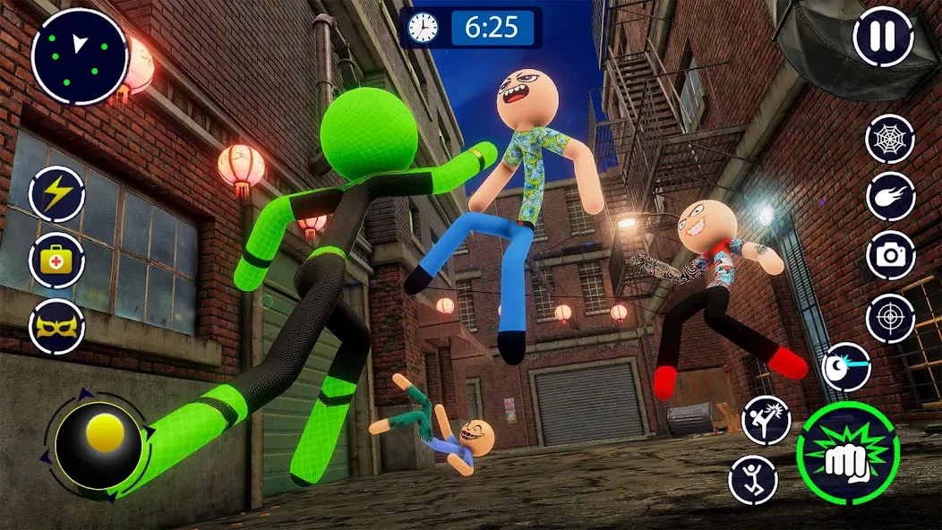 Spider Stickman Rope Hero Game [МОД: Меню, Бесконечные монеты и Открытые уровни] Screenshot 4