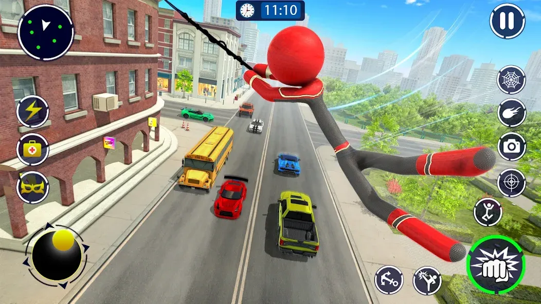 Spider Stickman Rope Hero Game [МОД: Меню, Бесконечные монеты и Открытые уровни] Screenshot 5