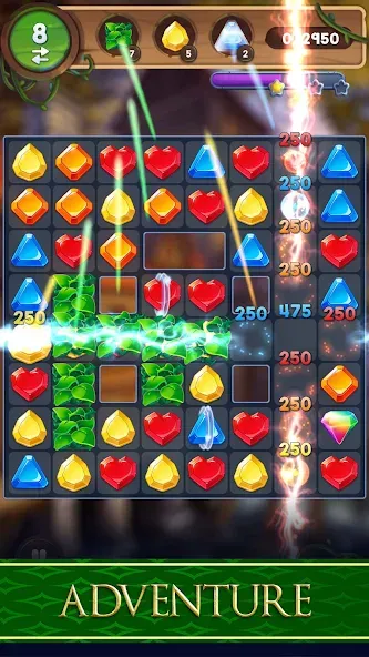 Avalon Jewels Match-3 (Авалон Джуэлс) [МОД: Все открыто, Дополнительные деньги и Меню MOD] Screenshot 2