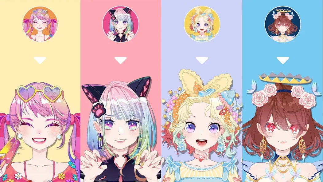 Anime Avatar Maker 2: Dress Up (Долл Аниме Аватар Мейкер Гейм) [МОД: Много монет, Открытые уровни и Мега MOD] Screenshot 5
