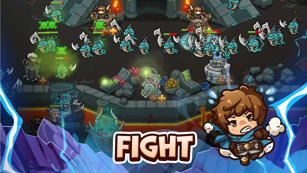 Crazy Defense Heroes - TD Game (Крейзи Дефенс Хероес) [МОД: Много денег, Монет и Все открыто] Screenshot 3