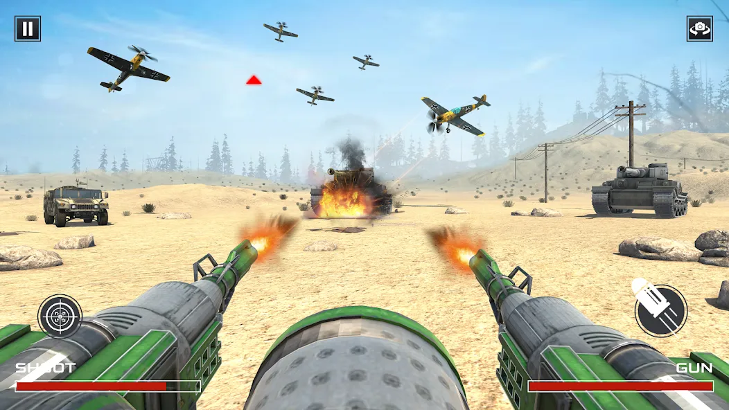 FPS War Games- Aircrafts Games [МОД: Бесконечные деньги, Монеты и Мега MOD] Screenshot 3