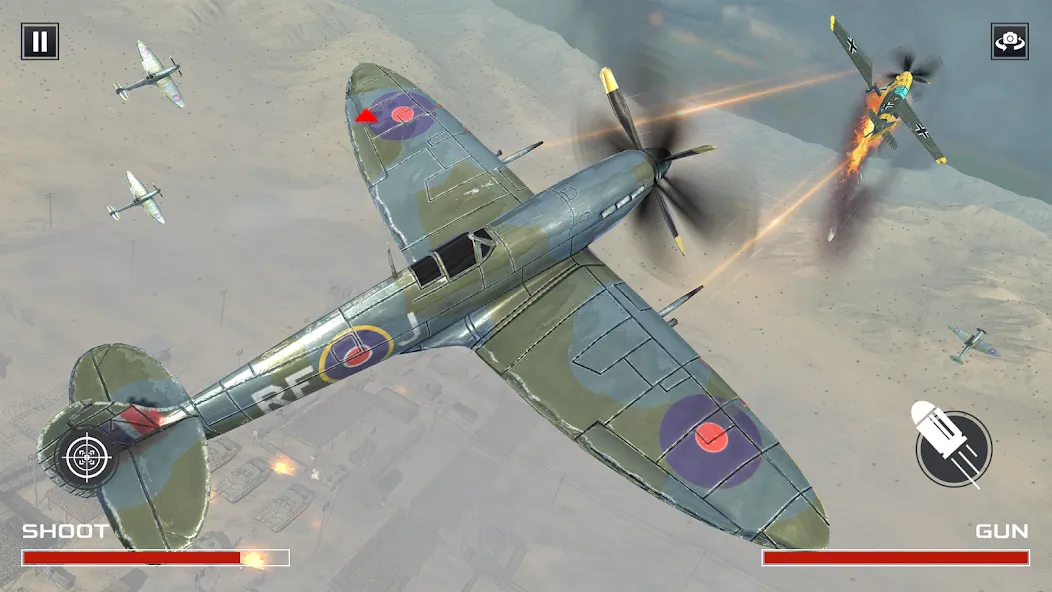 FPS War Games- Aircrafts Games [МОД: Бесконечные деньги, Монеты и Мега MOD] Screenshot 4