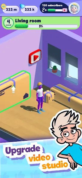 A4 Vlogger: Streamer simulator [МОД: Много монет, Открытые уровни и Мега MOD] Screenshot 2