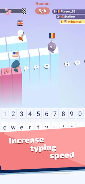A4 Typer - Play and increase y [МОД: Деньги, Монеты и Меню MOD] Screenshot 1