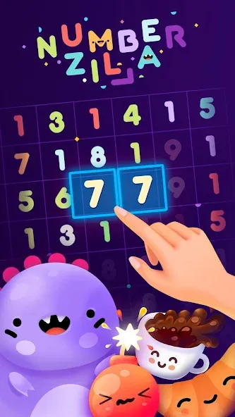 Numberzilla: Number Match Game (Намберзилла) [МОД: Много монет, Открытые уровни и Мега MOD] Screenshot 1