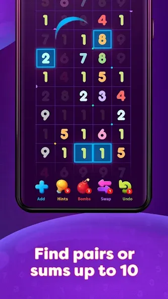 Numberzilla: Number Match Game (Намберзилла) [МОД: Много монет, Открытые уровни и Мега MOD] Screenshot 3
